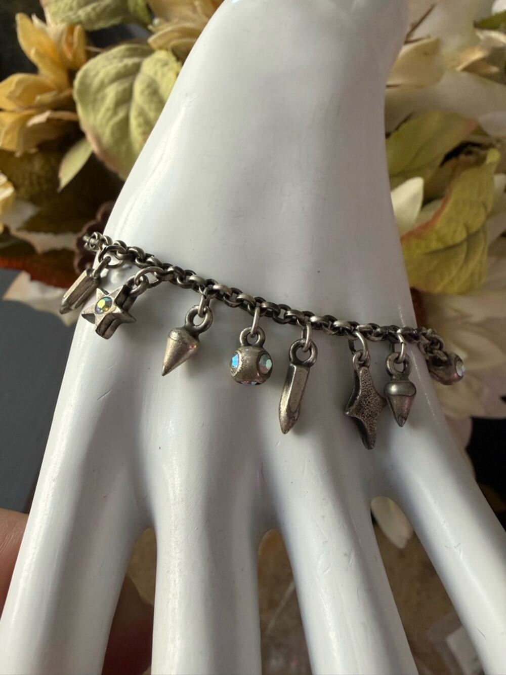 Myka Silver Tone Charm Bracelet